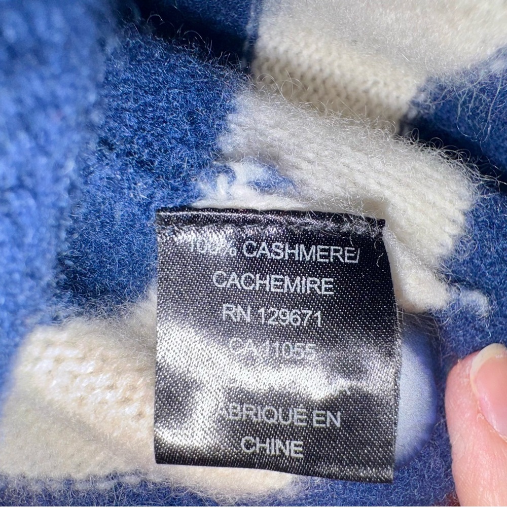 NWOT 360 Cashmere Mariner/Chalk Navy and Cream Striped Cardigan - Picture 4 of 7